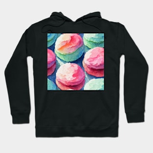 Watercolor dessert french macaron pattern Hoodie